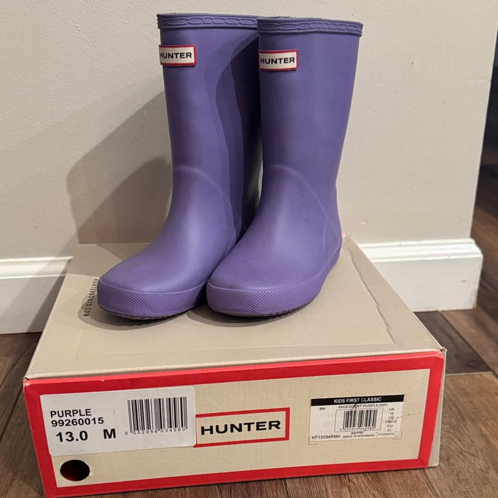 Hunter Kids Lavender Rain Boots